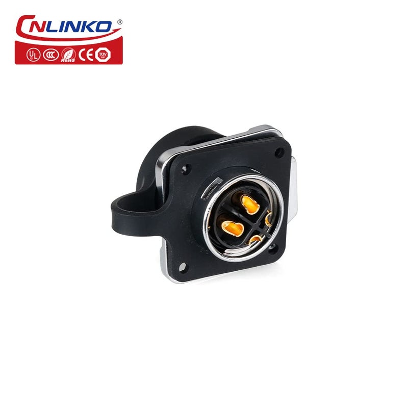 CNLINKO LP20 Series Waterproof Connector, IP68 Power Connector 4pin 20A 500V M20 LED Connector, UL CE Rohs Approved (4 pin) - Image 2
